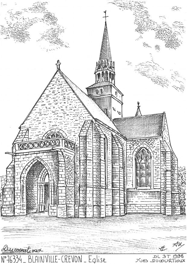 N 76334 - BLAINVILLE CREVON - église